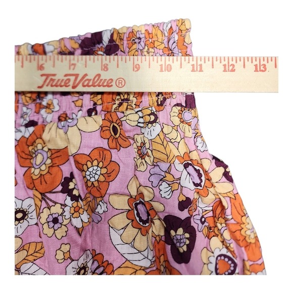 Wild Fable Shorts Womens XS Floral Print Linen Blend Pull-On Boho Hippie Style - Picture 6 of 8